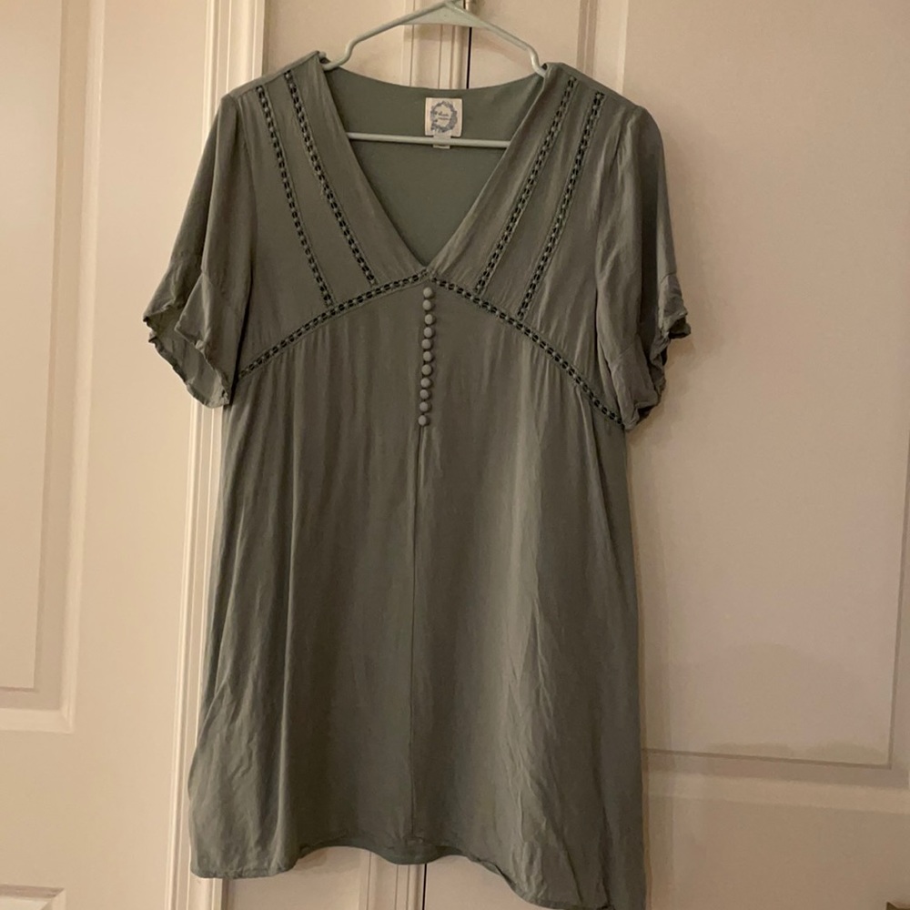 Francesca’s Trim Button Mini Dress - size XS